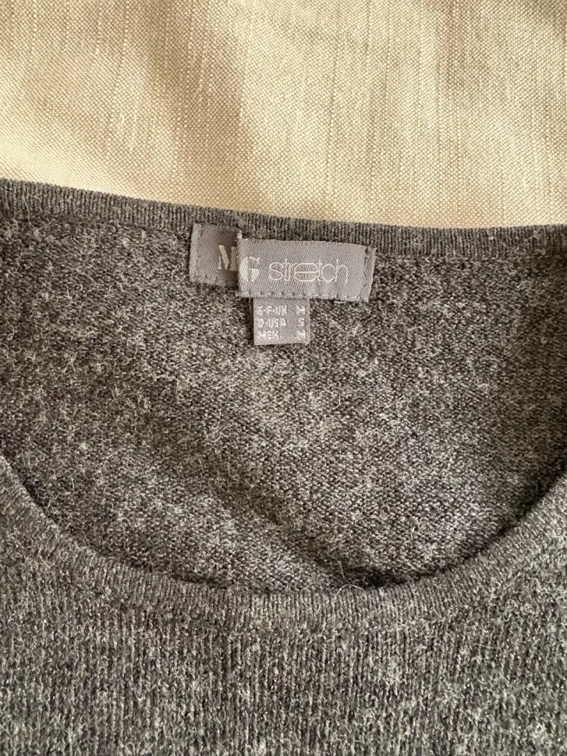 Suéter gris con brillo Mango mujer - 3