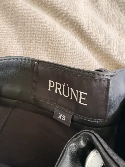 Pantalones de cuero sintético negros Prüne - miniatura 2