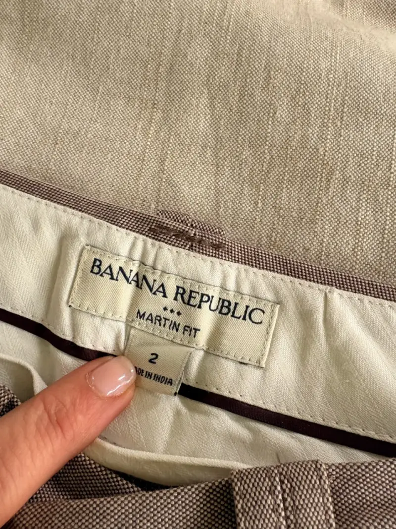 Pantalones Banana Republic Martin Fit beige - 2