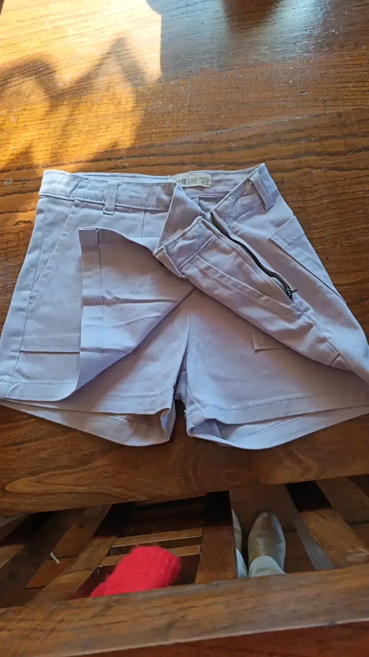 Falda Short de mujer color lila con botones - 4