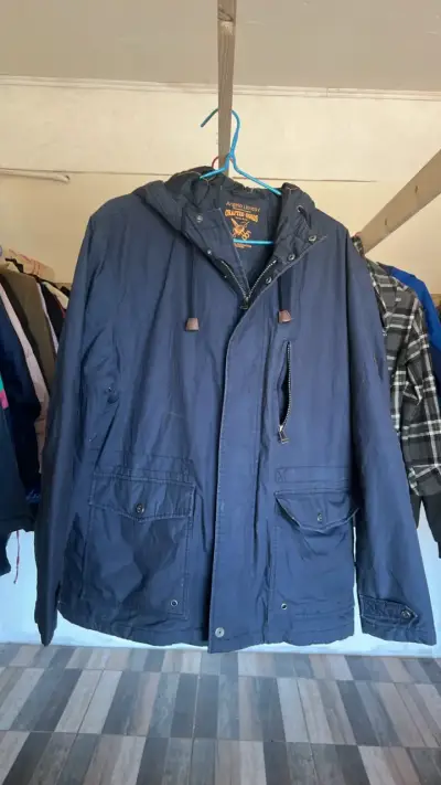 Parka azul con capucha Angelo Litrico - miniatura 1