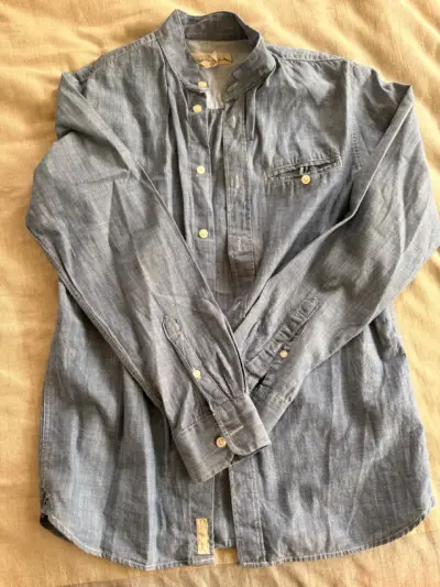 Camisa de mezclilla azul para hombre L.O.G.G. - miniatura 1