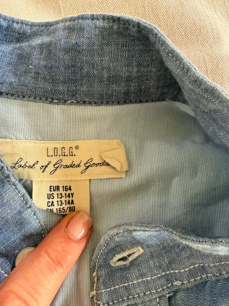 Camisa de mezclilla azul para hombre L.O.G.G. - 2