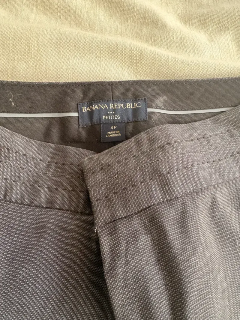 Pantalones grises Banana Republic mujer rectos - 2