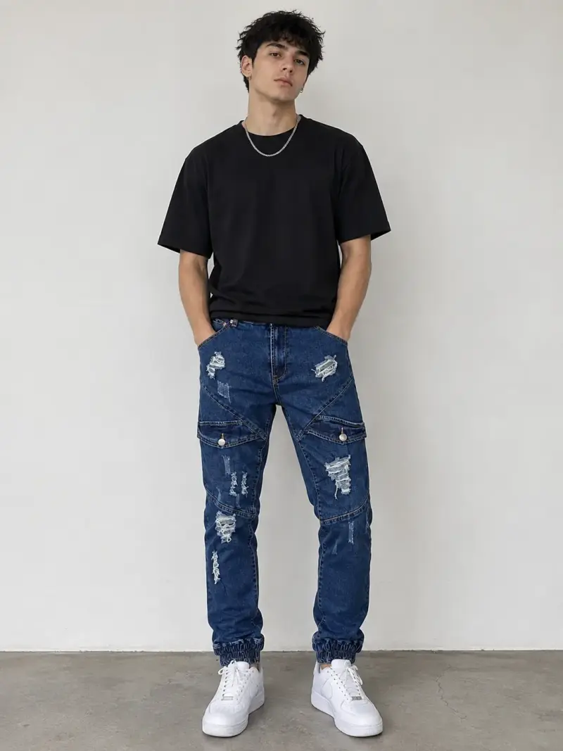 Jeans azul diabolo