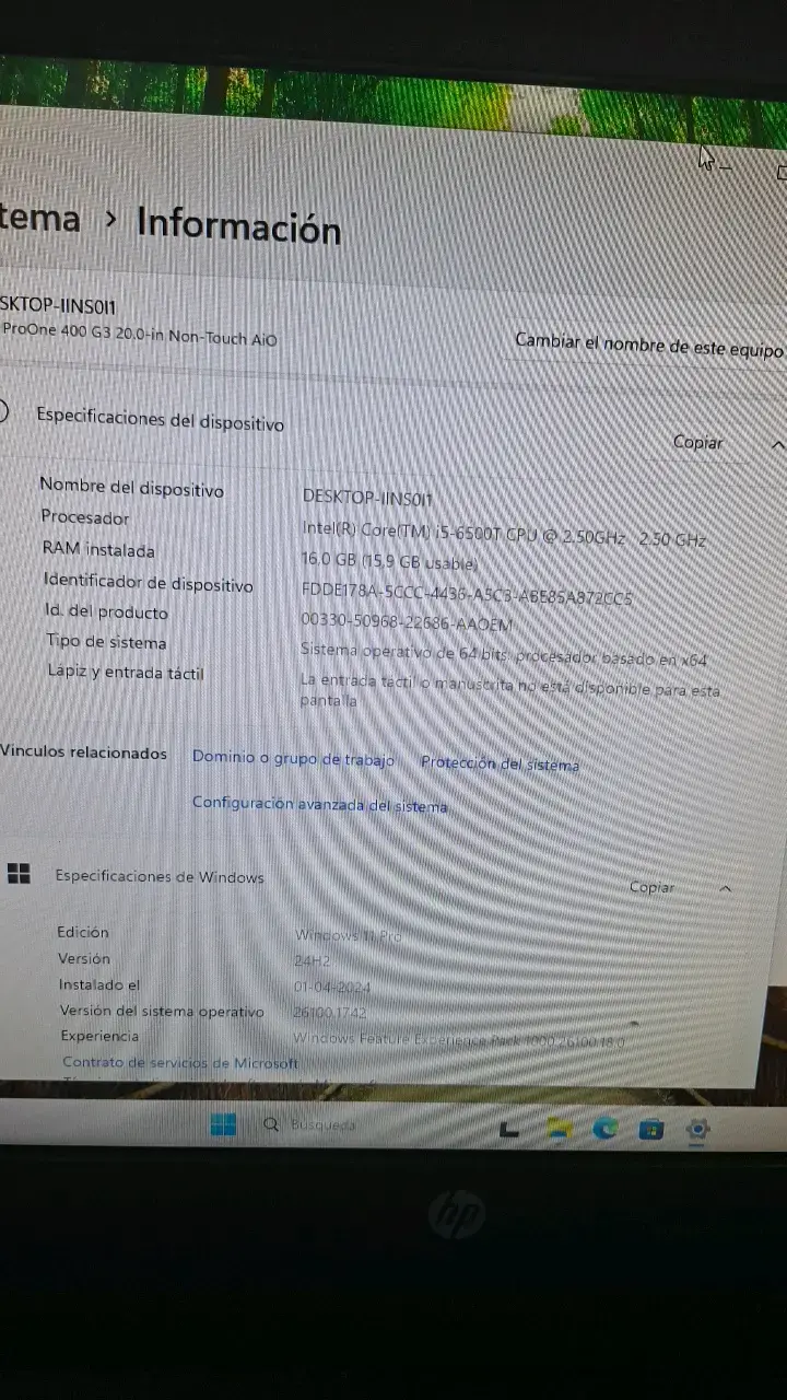 Computador All-in-One HP pro one 400 g3 - 2