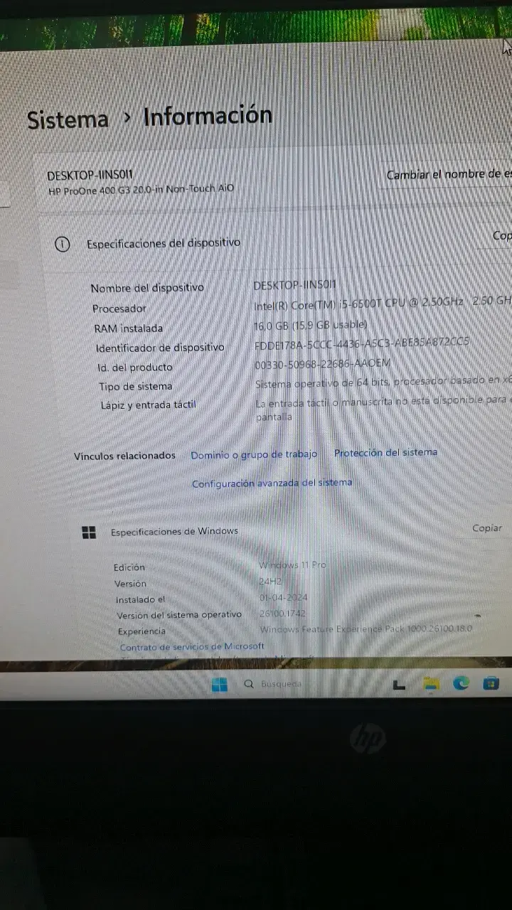 Computador All-in-One HP pro one 400 g3 - 3