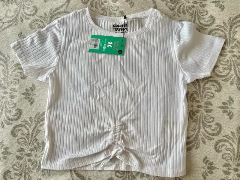 Polera Blanca de Algodón para Niña Talla 16 - 2