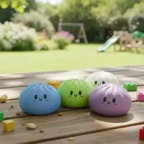 Squishy Pelotas antiestrés de colores con caritas - 2
