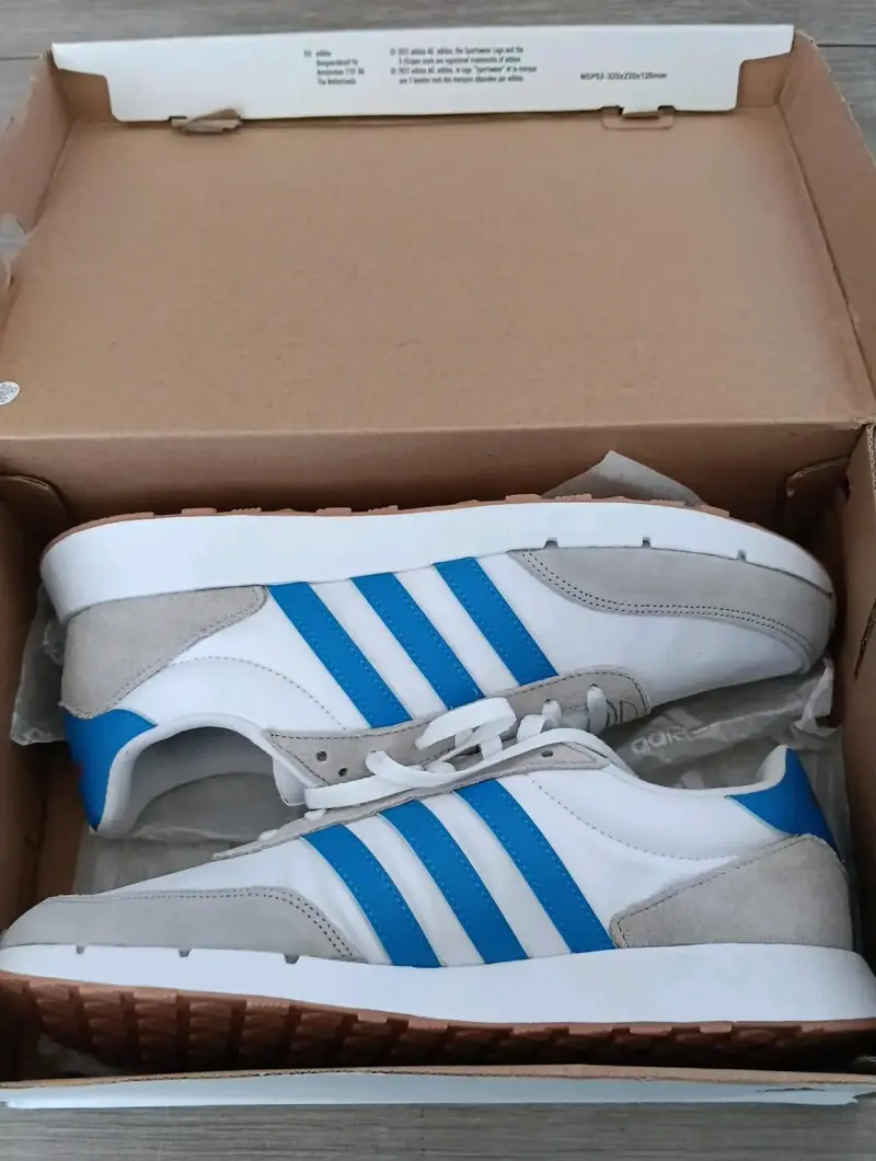 Zapatillas Adidas Run 60s 2.0 Blancas y Azules - 3