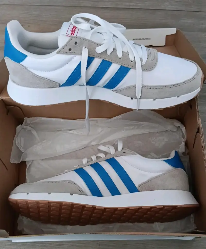 Zapatillas Adidas Run 60s 2.0 Blancas y Azules - 5