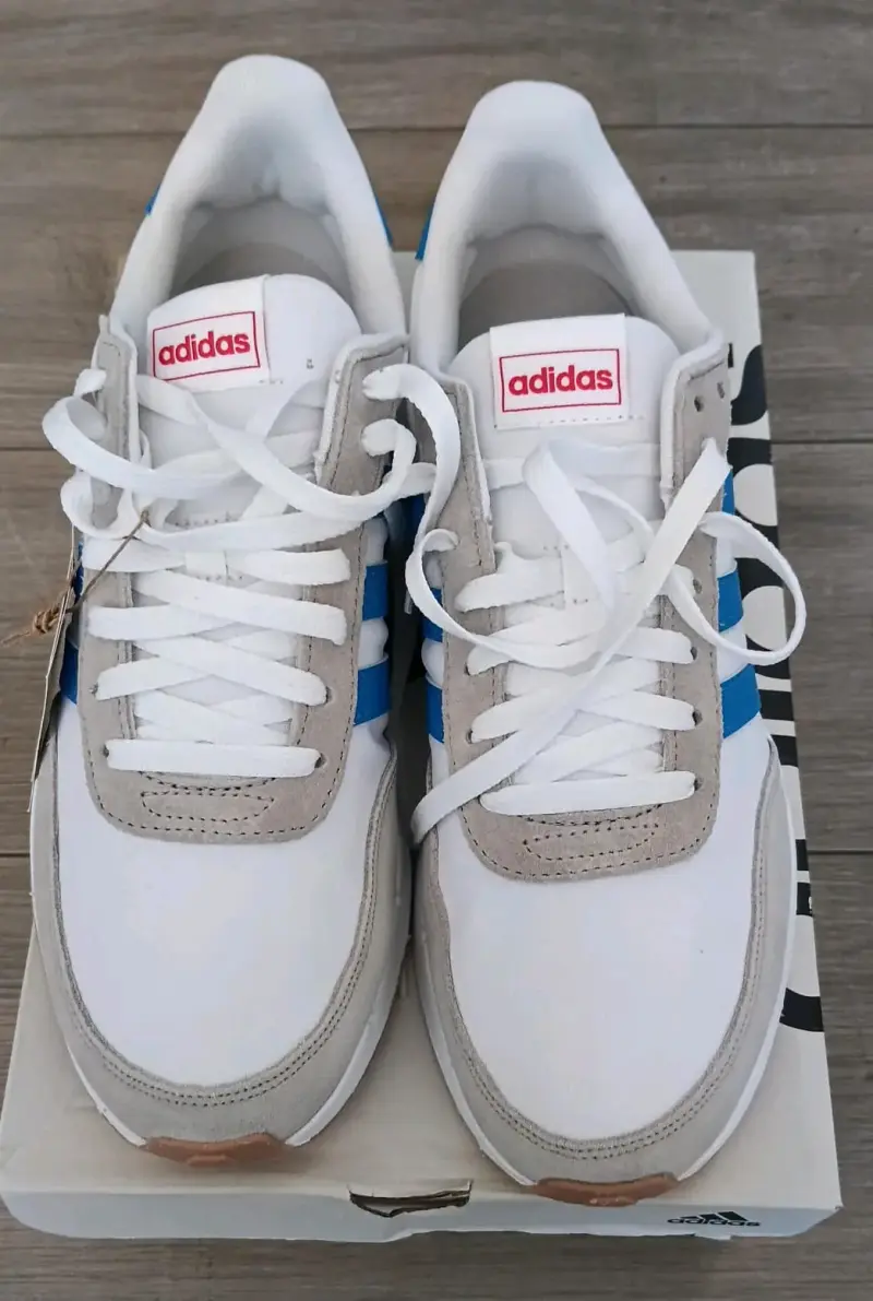 Zapatillas Adidas Run 60s 2.0 Blancas y Azules - 6