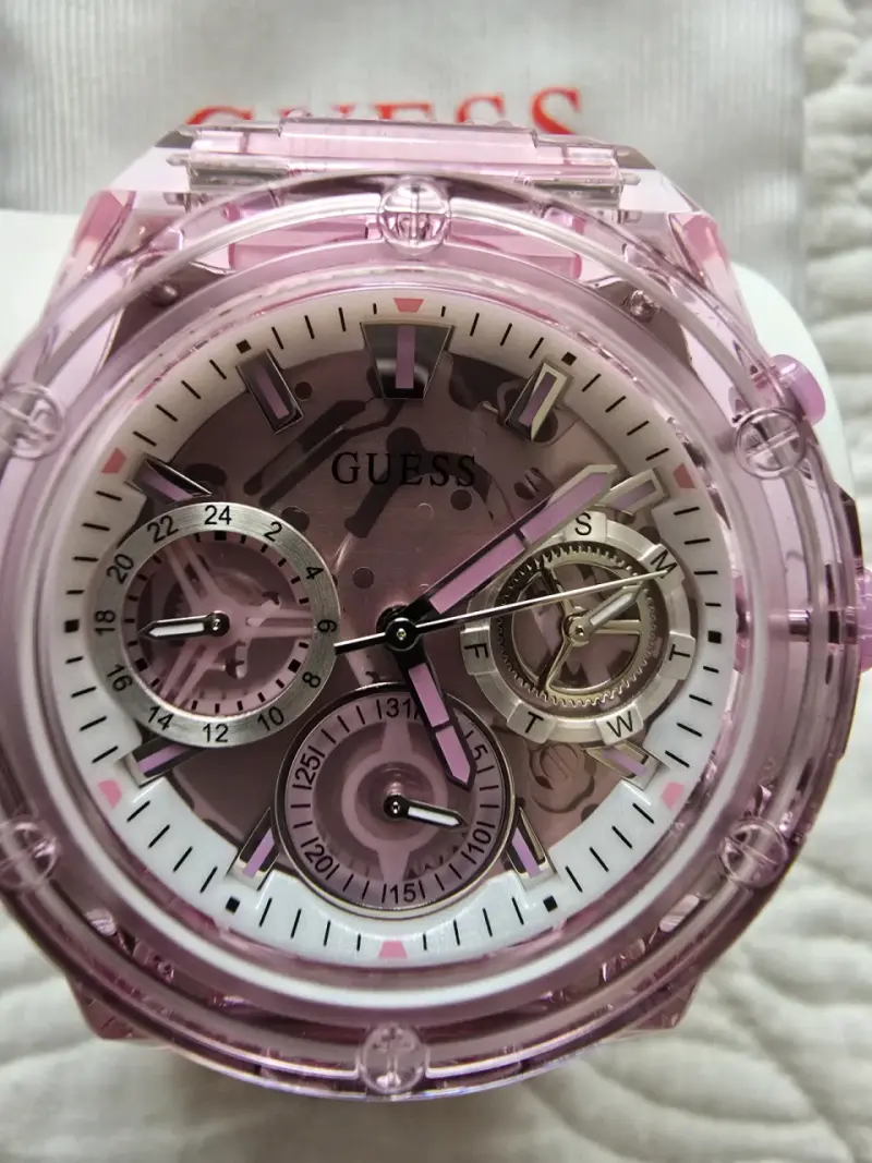Reloj Guess para mujer rosa con cronógrafo - 2