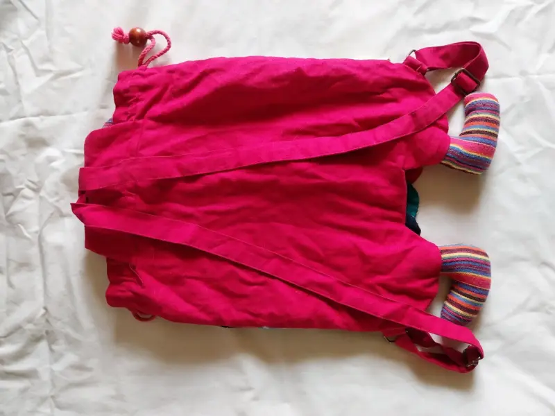 Mochila infantil búho multicolor hecha a mano - 2