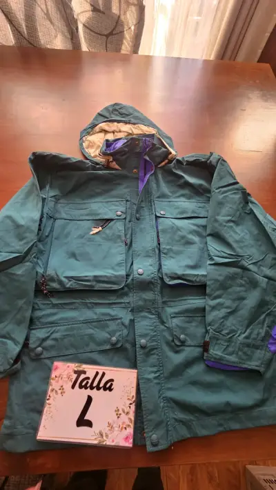 Parka impermeable L.L. Bean talla L verde - miniatura 1