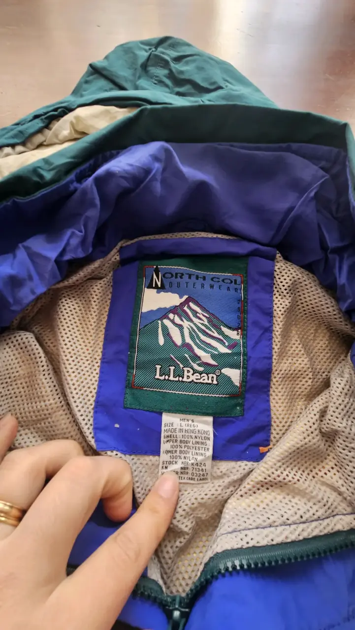 Parka impermeable L.L. Bean talla L verde - 2