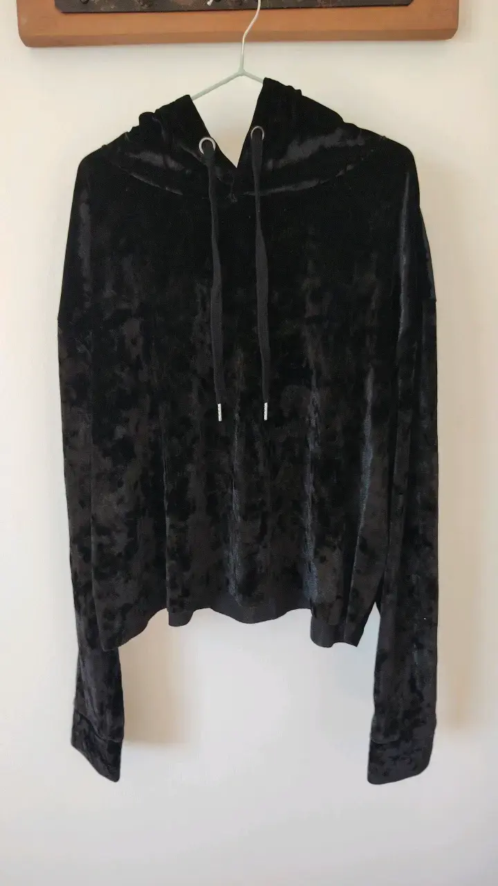 Polerón de plush negro marca Sybilla talla S - 1