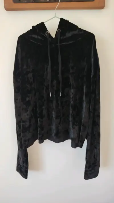 Polerón de plush negro marca Sybilla talla S - miniatura 1