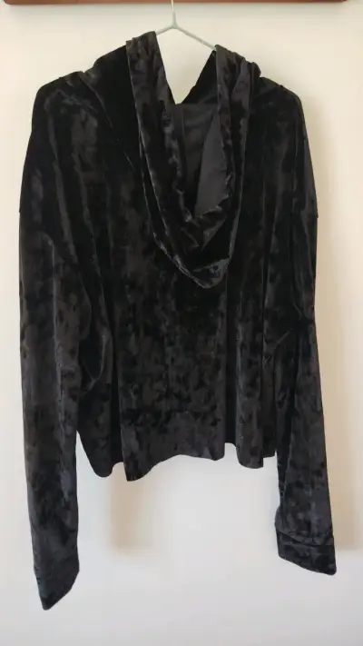 Polerón de plush negro marca Sybilla talla S - miniatura 2