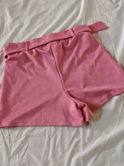 Shorts rosados con cinturón Sybilla - miniatura 3