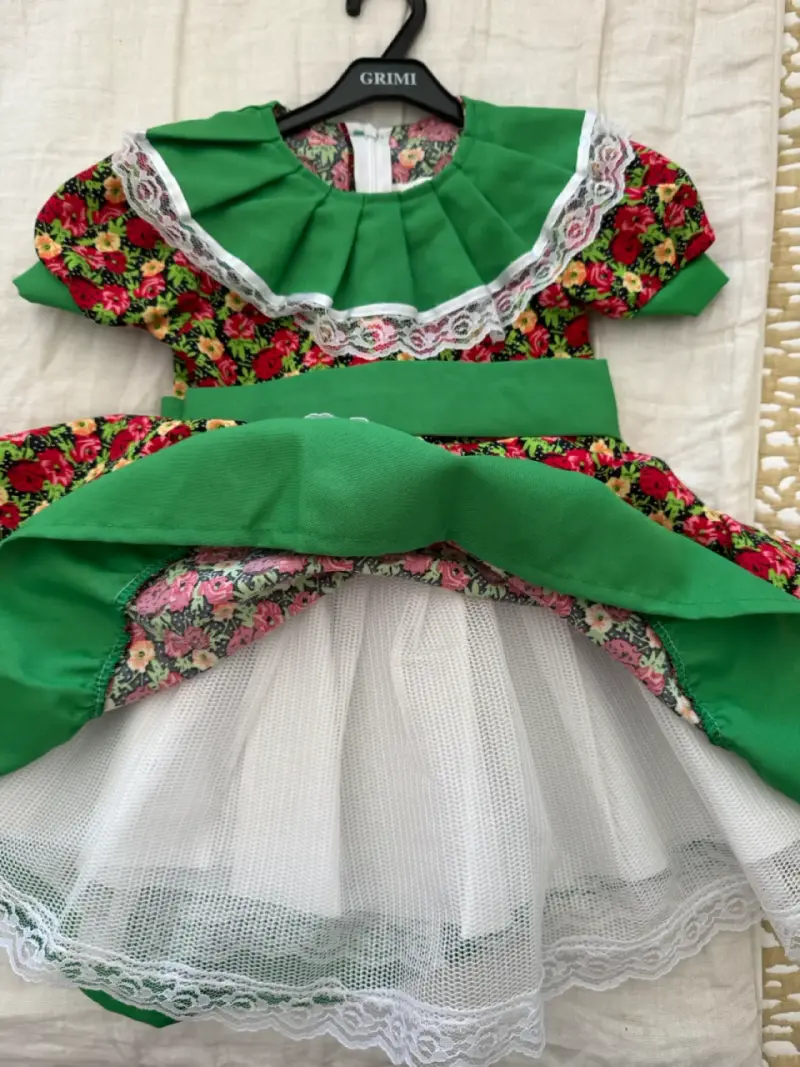 Vestido huasa china niñita talla 2 - 3