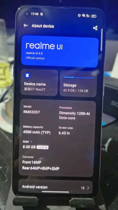 Smartphone Realme GT Neo2T 128GB Blanco - miniatura 1