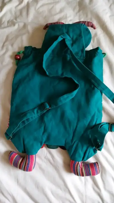 Mochila infantil búho multicolor hecha a mano - miniatura 2