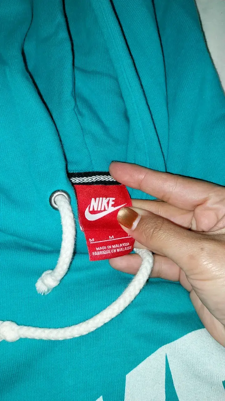 Polerón con capucha Nike turquesa para mujer - 2