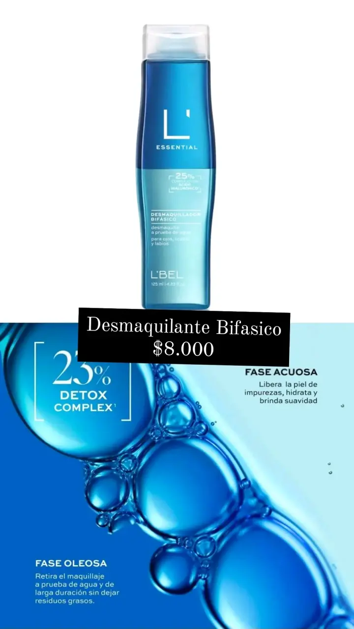 Desmaquillante Bifásico L'Bel Essential 125ml