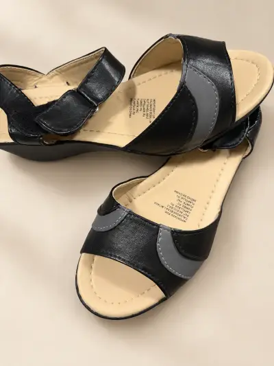 Sandalias de Cuña Negras Talla 36 - miniatura 1