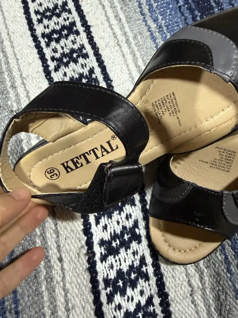 Sandalias de Cuña Negras Talla 36 - 4