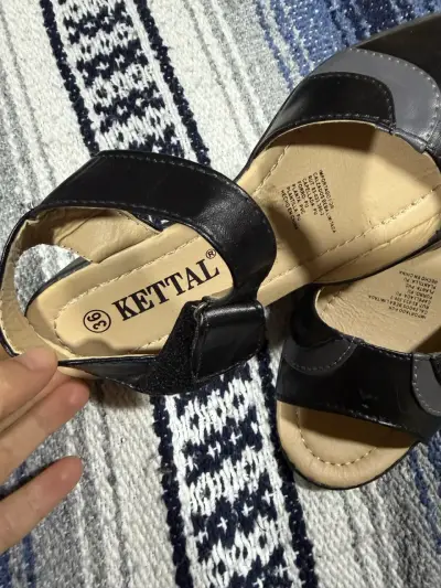 Sandalias de Cuña Negras Talla 36 - miniatura 4
