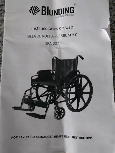 Silla de Ruedas Plegable Blunding SRA-28X - miniatura 3