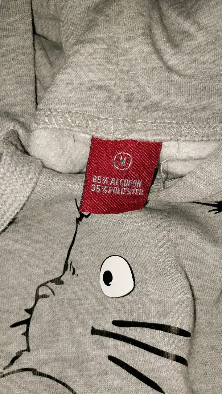 Polerón gris con diseño de Totoro - 3