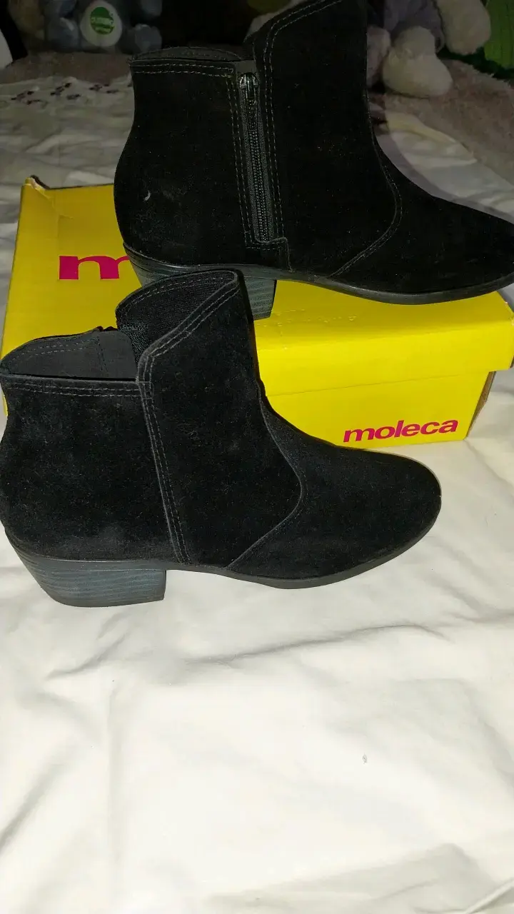 Botines negros de gamuza Moleca - 2