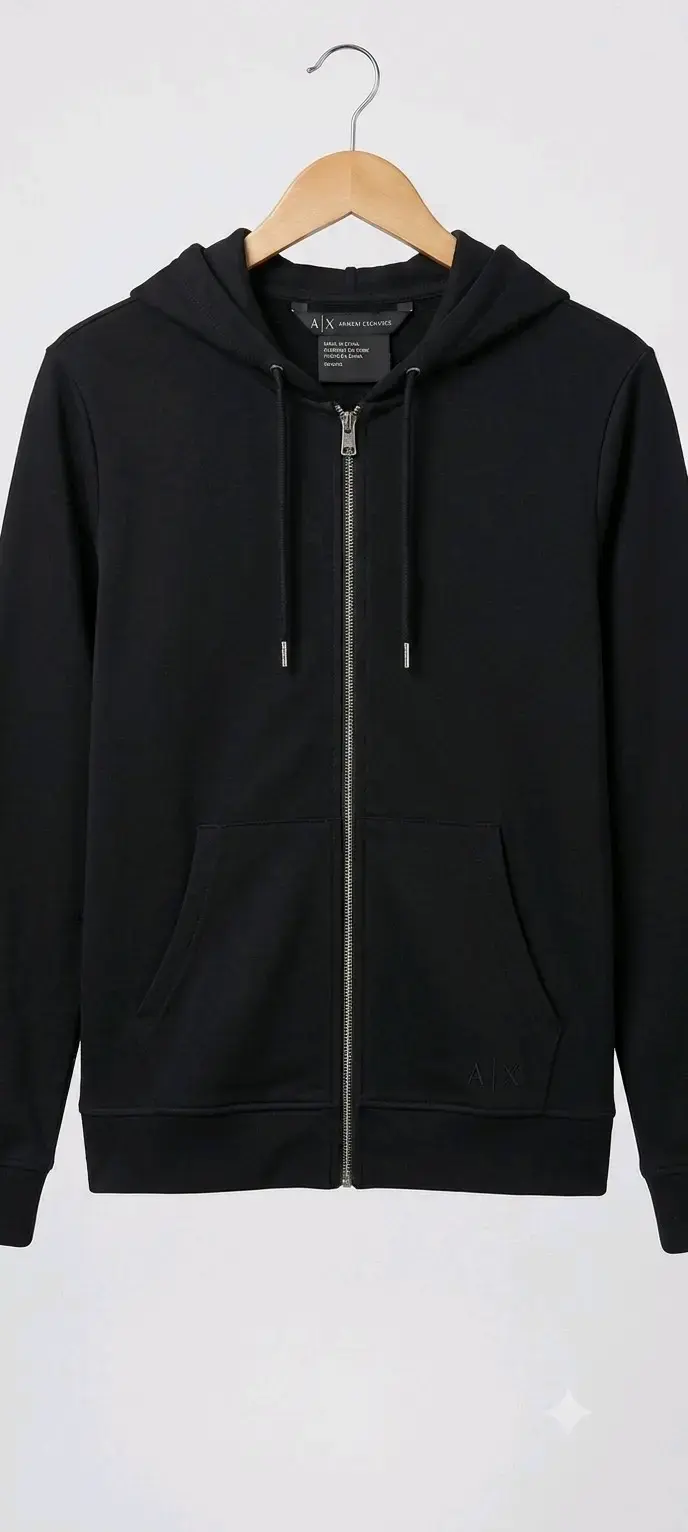 Polerón negro con capucha Armani Exchange
