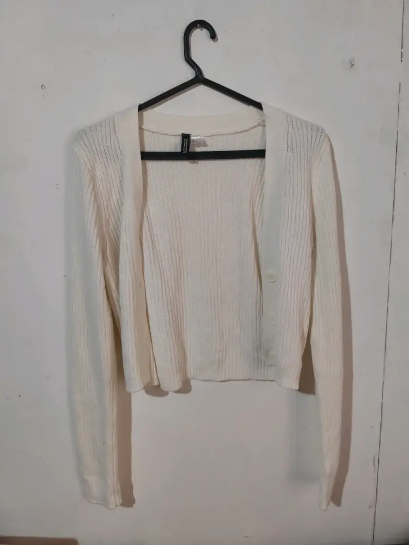 Cárdigan de punto blanco para mujer - 2