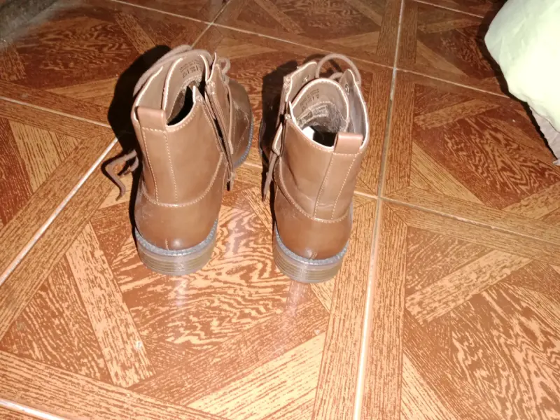 Botines de cuero talla 39 marrón para mujer - 2