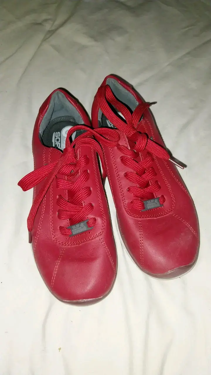 Zapatillas rojas de cuero Calper Softgel