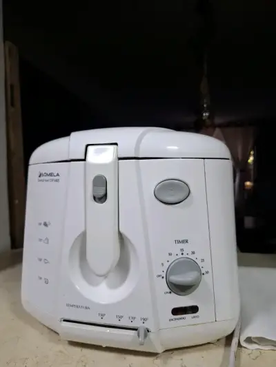 Freidora eléctrica Somela blanca con temporizador - miniatura 2