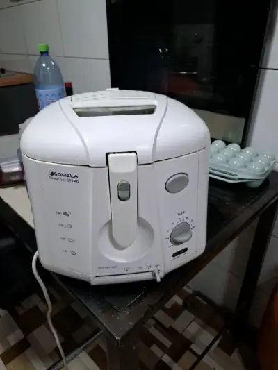 Freidora eléctrica Somela blanca con temporizador - miniatura 3
