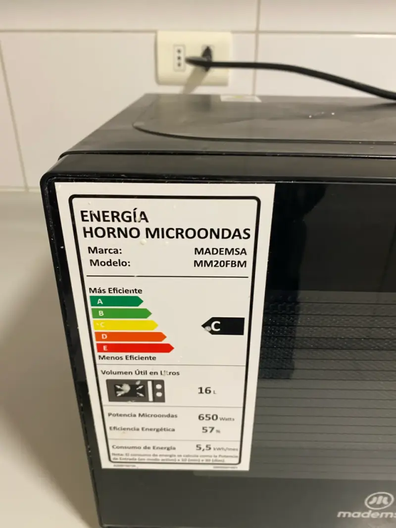 Microondas Mademsa MN20FBM 20L Negro - 5