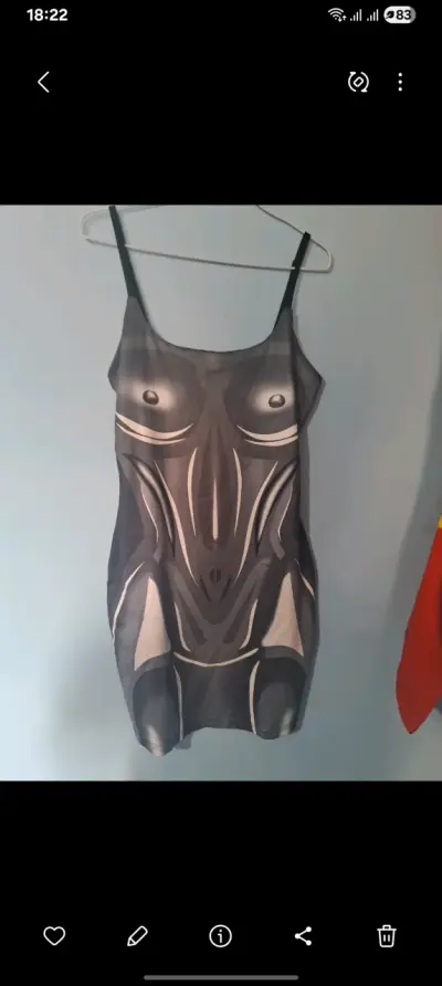 Vestido ajustado con diseño futurista Kliou - miniatura 2