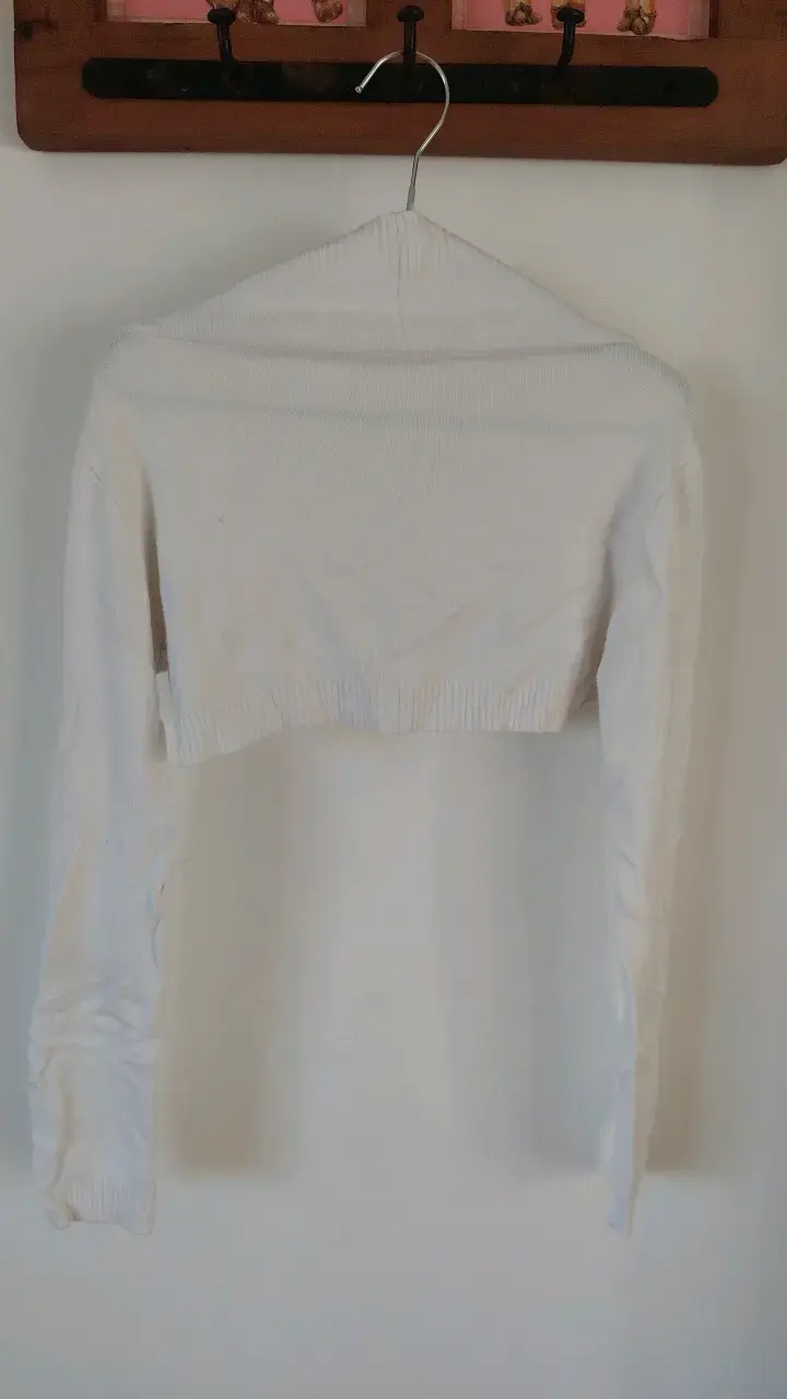 Bolero blanco de punto para mujer - 2