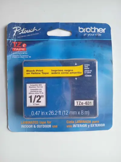 Cinta laminada Brother TZe para rotuladoras - miniatura 1