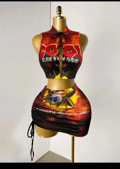 Conjunto de dos piezas estampado colorido - miniatura 1