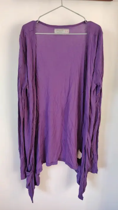 Cardigan morado de mujer Opposite - miniatura 1