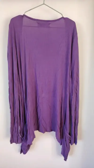 Cardigan morado de mujer Opposite - miniatura 2