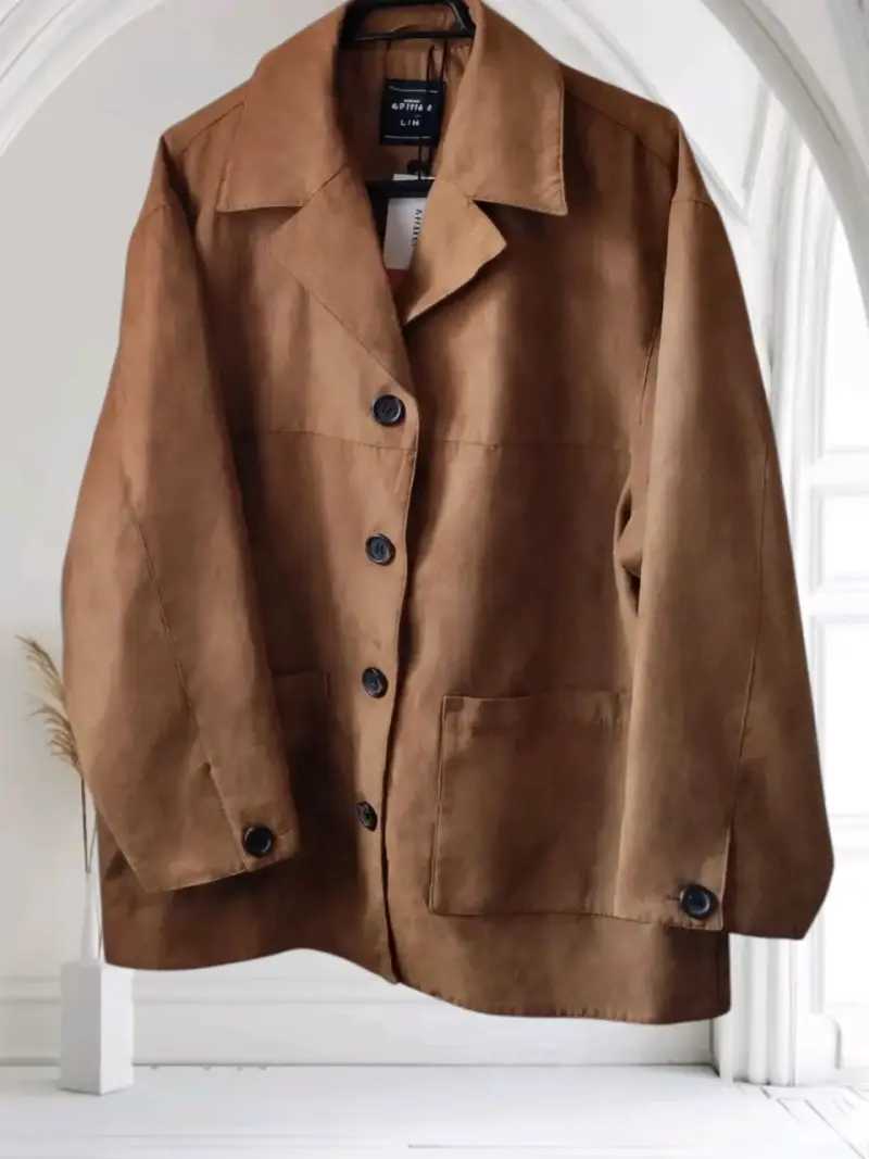 Chaqueta gamuza café L LEFTIES - 2