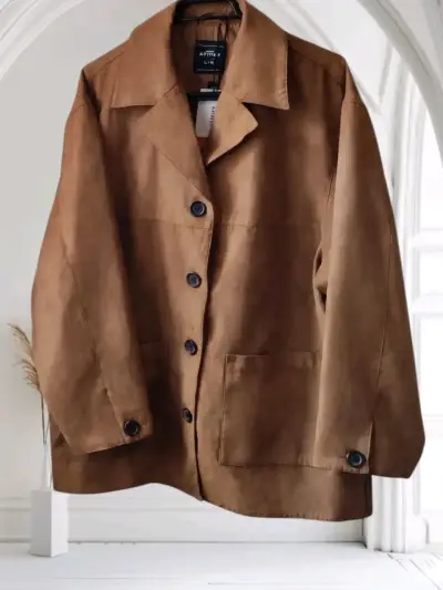 Chaqueta gamuza café L LEFTIES - miniatura 2